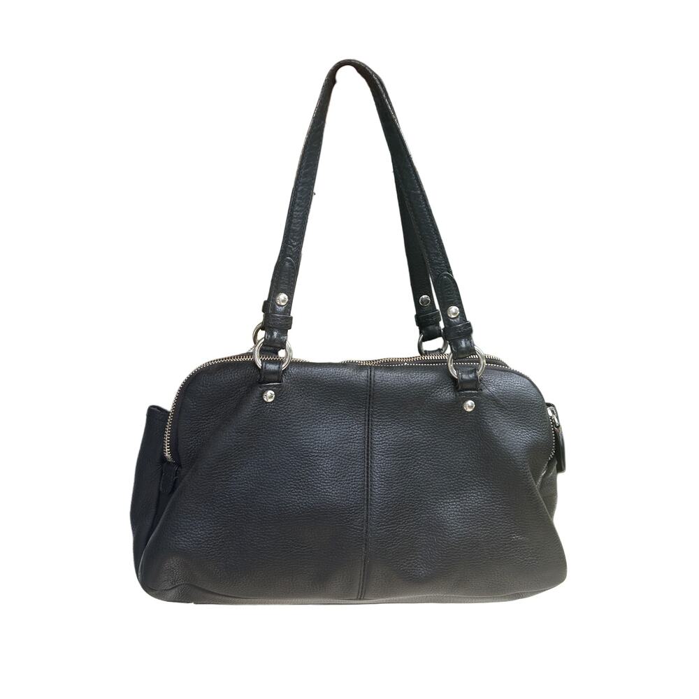 Coach Turnlock Penelope black leather Satchel Bag F16529 - Picture 3 of 7